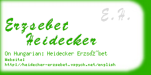 erzsebet heidecker business card
